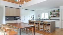 Dining room, wet bar and kitchen using Pohlenz cabinetry