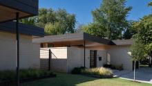 Front entrance to private residence from driveway.