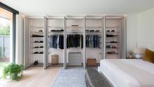 Rimadesio Cover wardrobes by Pohlenz in the open position.