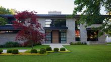 Front facade of private residence utilizing ICF construction.